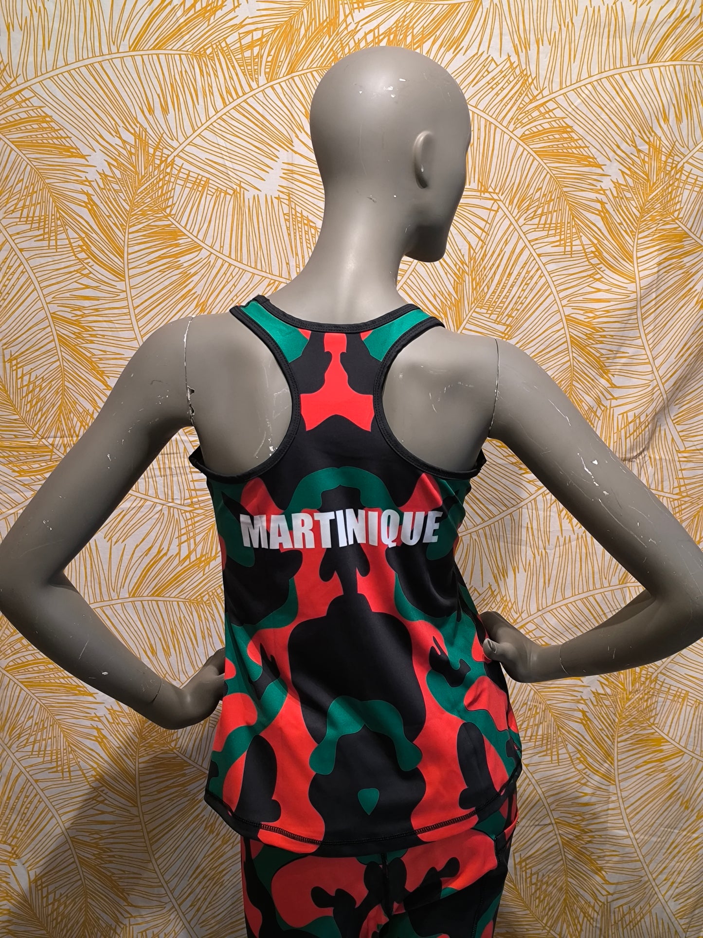 Haut à Bretelles Evasé Long Martinique Rouge Vert Noir