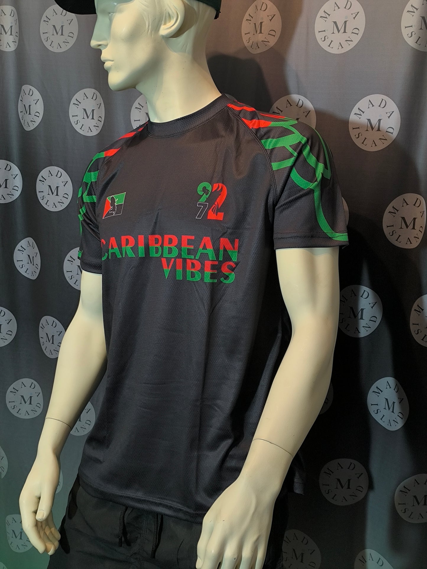 Exclusivité Maillot Football Martinique Rouge Vert Noir