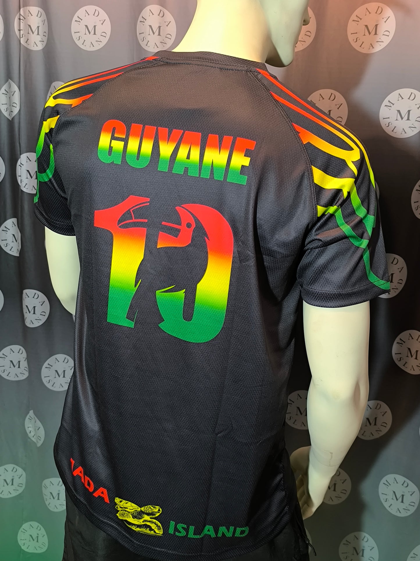 Exclusivite Maillot Football Guyane 973 Rouge Jaune Vert