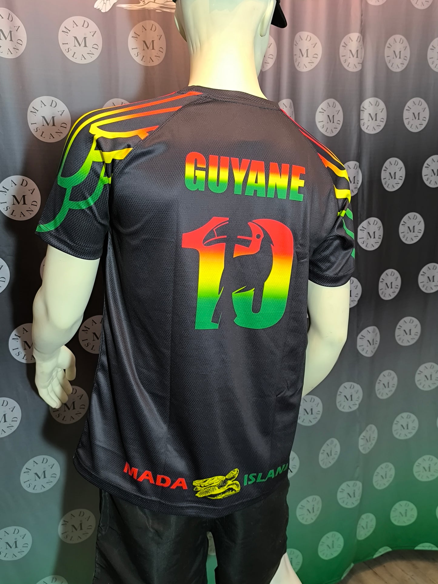 Exclusivite Maillot Football Guyane 973 Rouge Jaune Vert