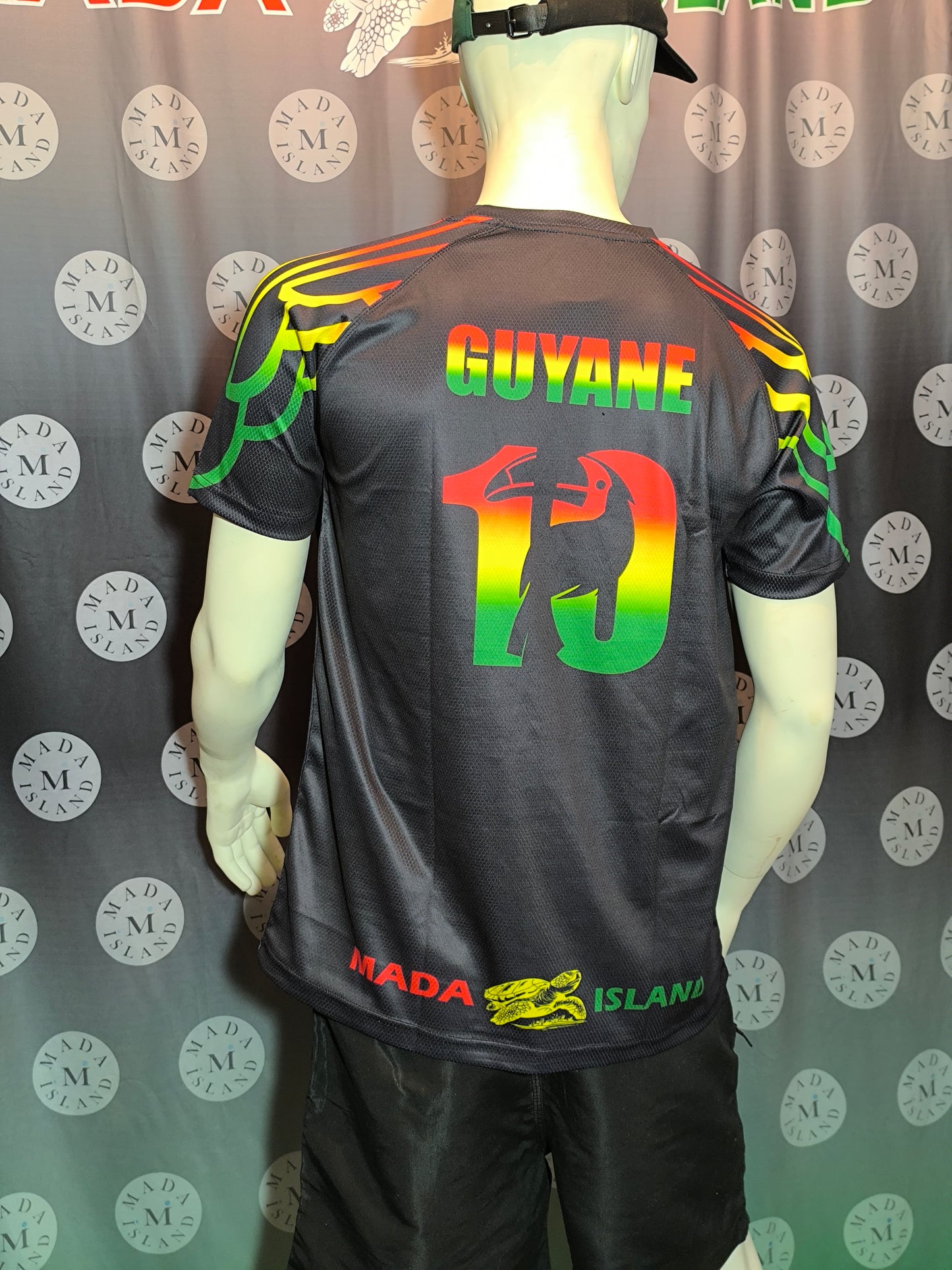 Exclusivite Maillot Football Guyane 973 Rouge Jaune Vert