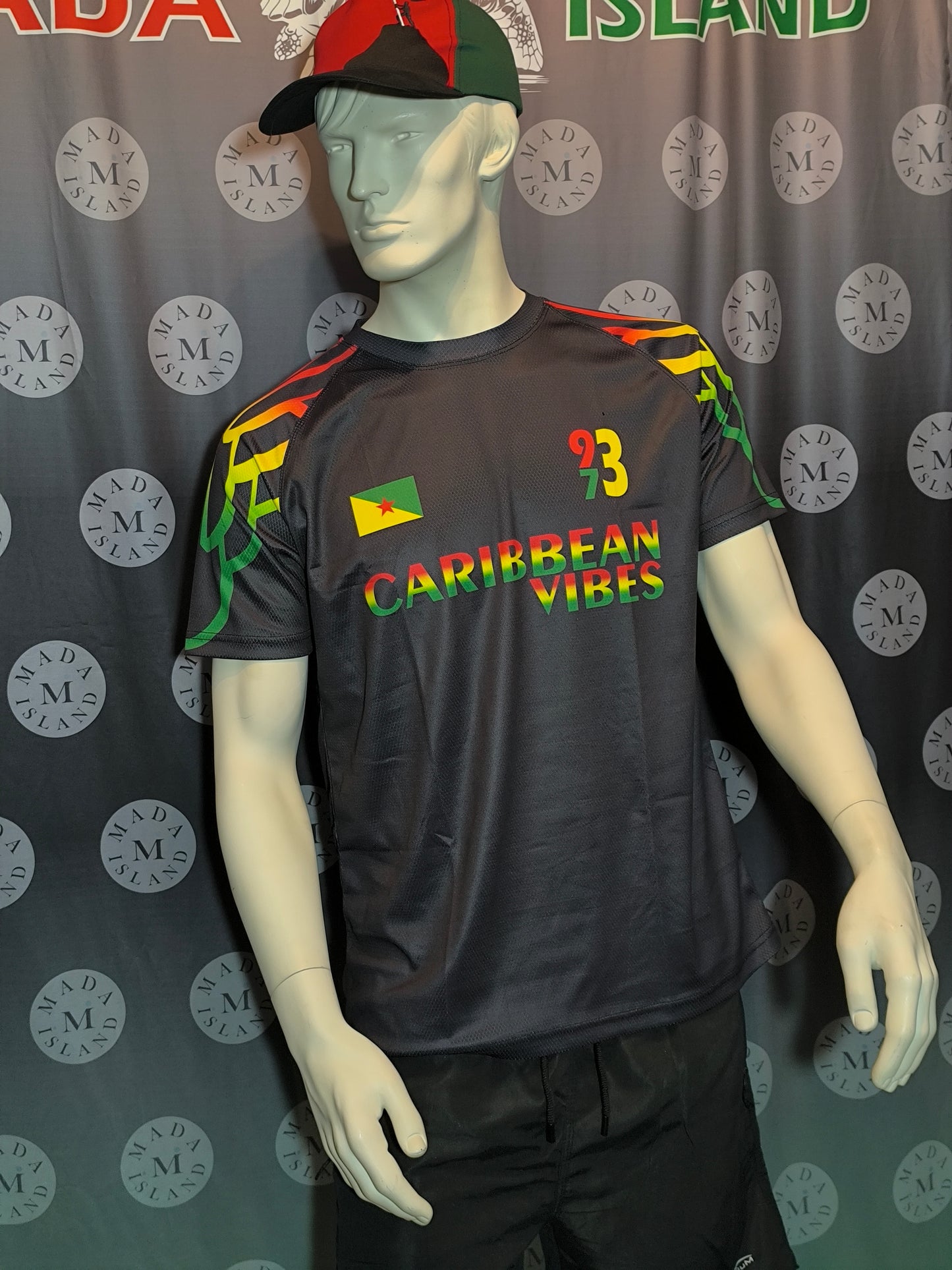 Exclusivite Maillot Football Guyane 973 Rouge Jaune Vert