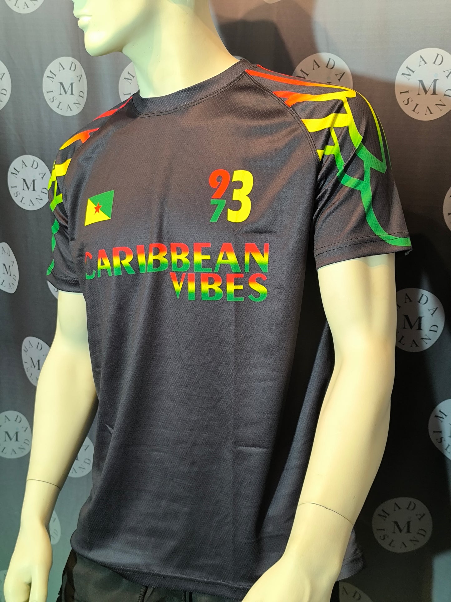 Exclusivite Maillot Football Guyane 973 Rouge Jaune Vert