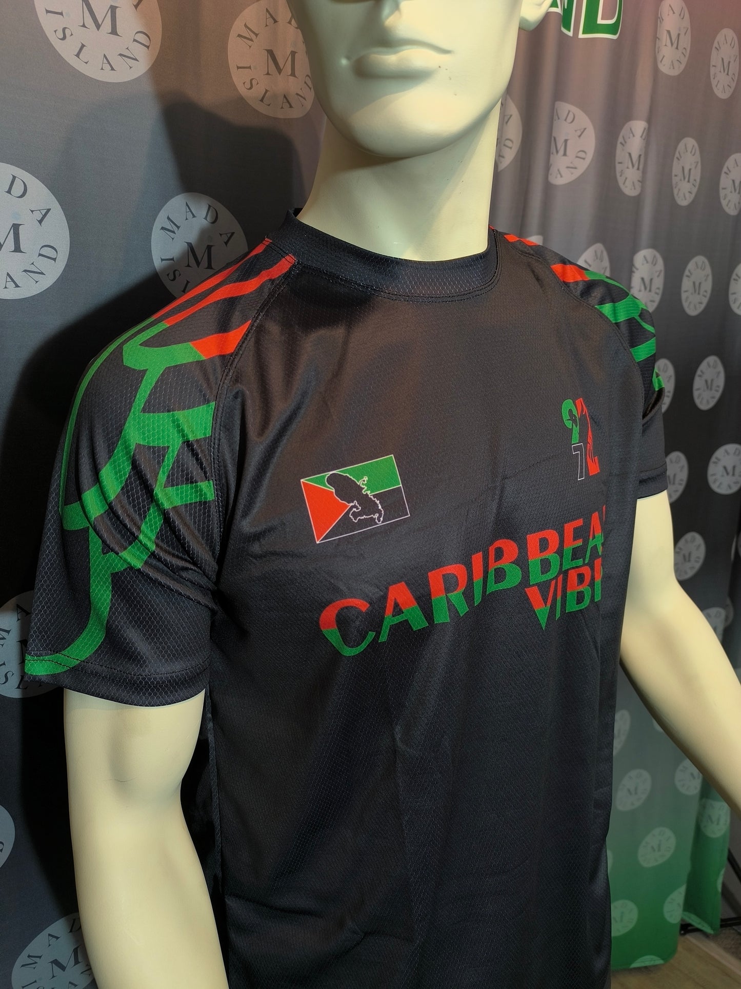Exclusivité Maillot Football Martinique Rouge Vert Noir