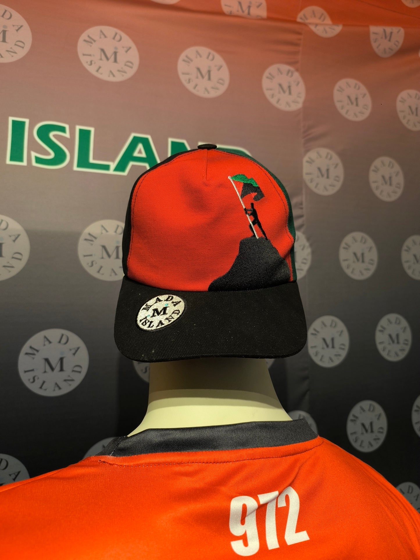 Casquette Brodé Martinique Drapeau Rouge Vert Noir
