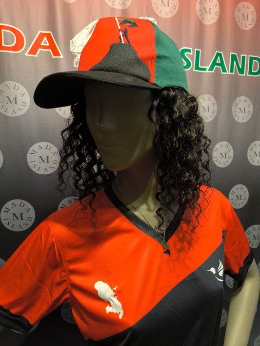 Casquette Brodé Martinique Drapeau Rouge Vert Noir