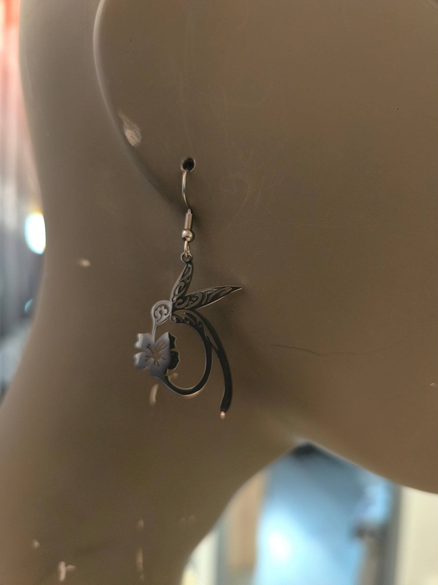 Parure Colibri collier et boucles d'oreilles Doré ou Argent