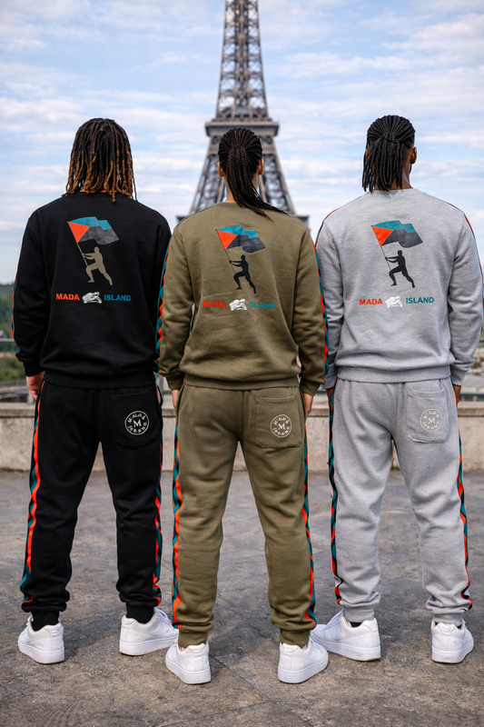 Unisex Martinique sweatshirt, available in 3 colors: Black, Pearl Grey, Khaki