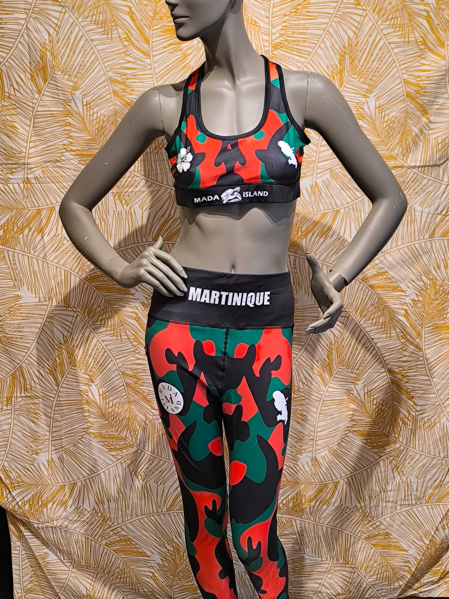 Brassiere Femme Martinique Rouge Vert Noir