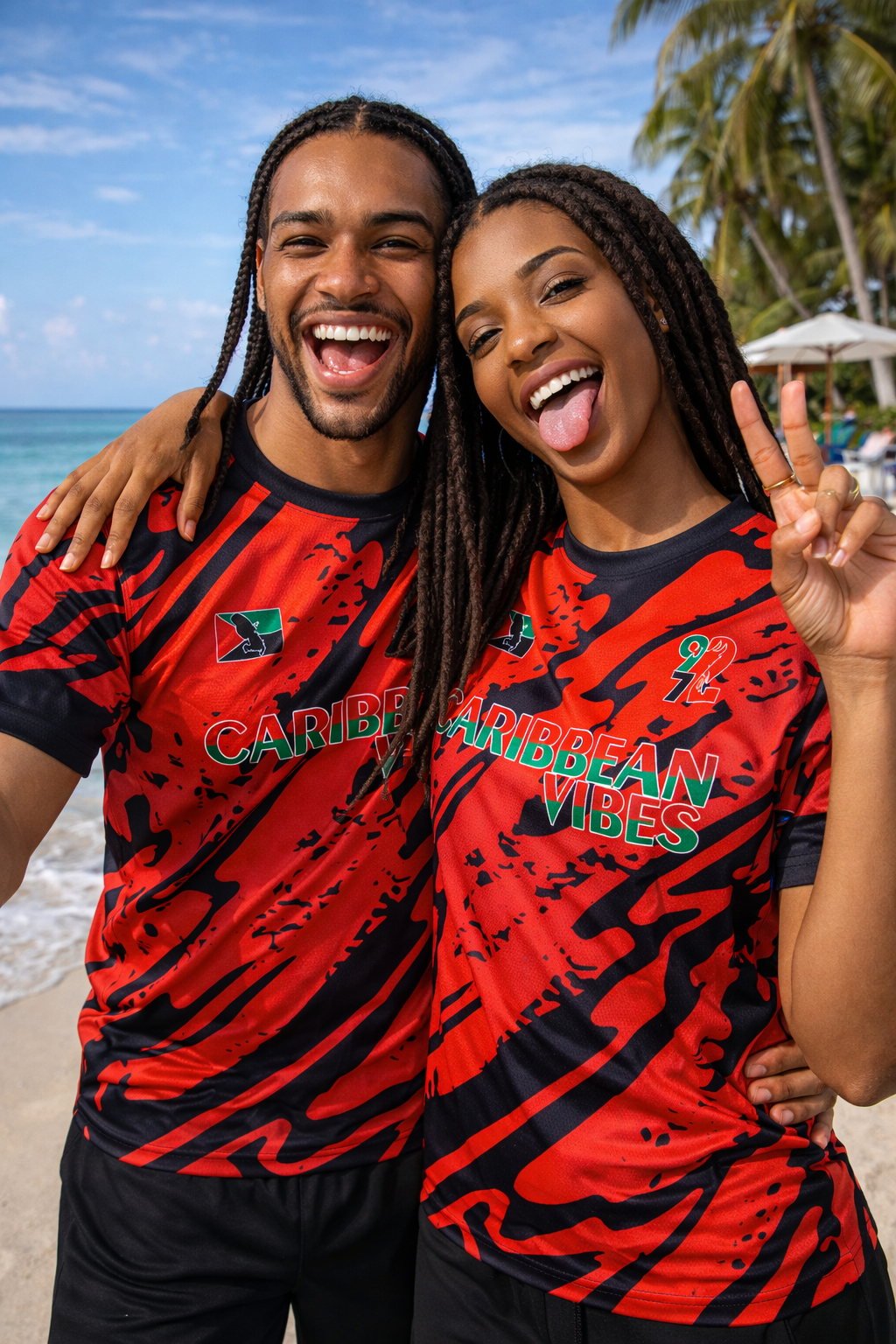 Maillot Martinique Rouge Camouflage