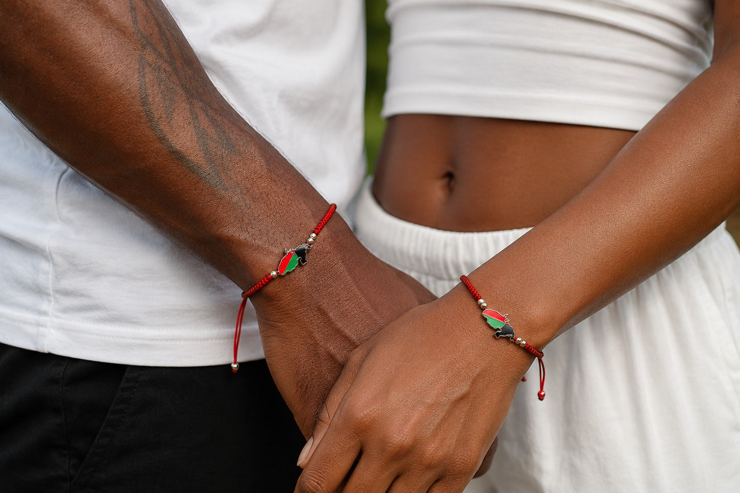 Bracelet Martinique  – Cordon Tressé et Perle Argenté Ajustable