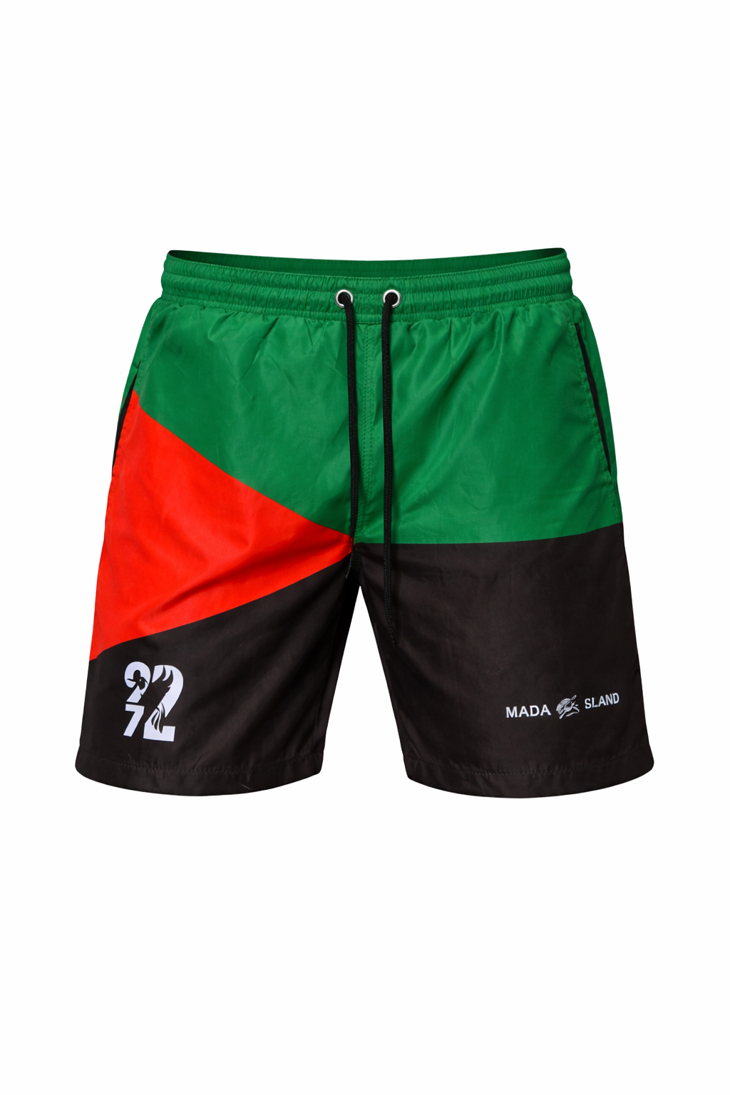 Short de Bain Drapeau Martinique Rouge Vert Noir