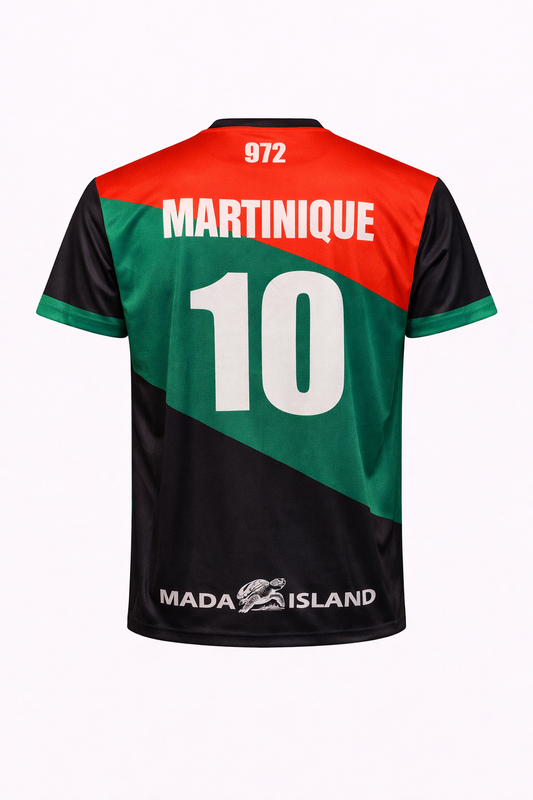 Maillot de Football Martinique rouge vert noir