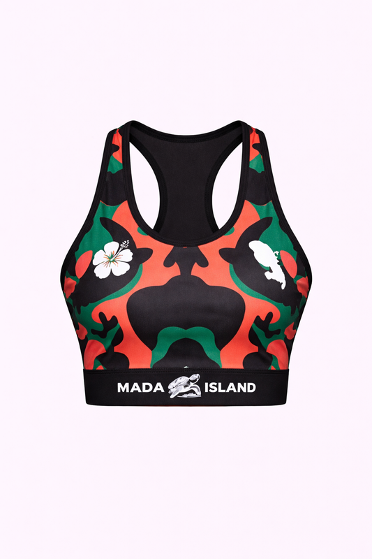 Brassiere Femme Martinique Rouge Vert Noir
