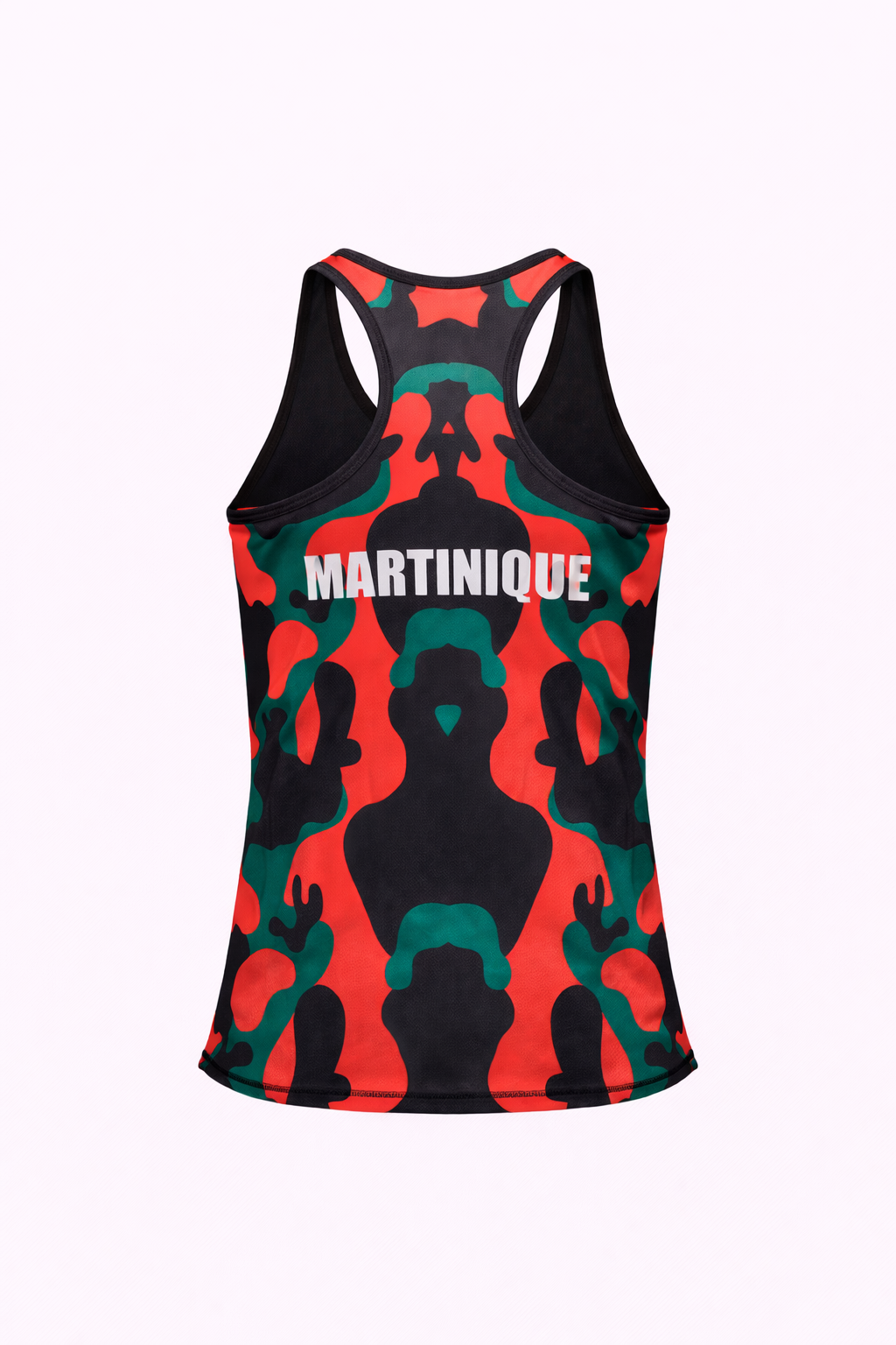 Haut à Bretelles Evasé Long Martinique Rouge Vert Noir