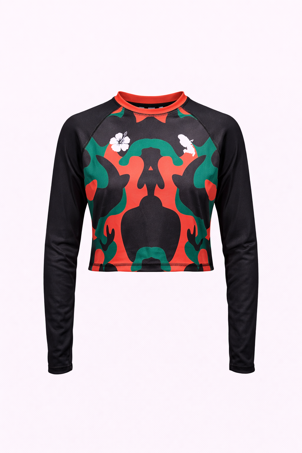 Haut Manche Longue Femme Martinique Rouge Vert Noir