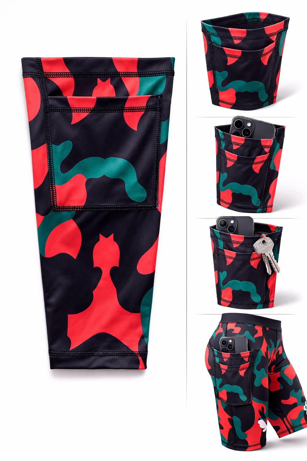 Legging Femme Martinique rouge vert noir