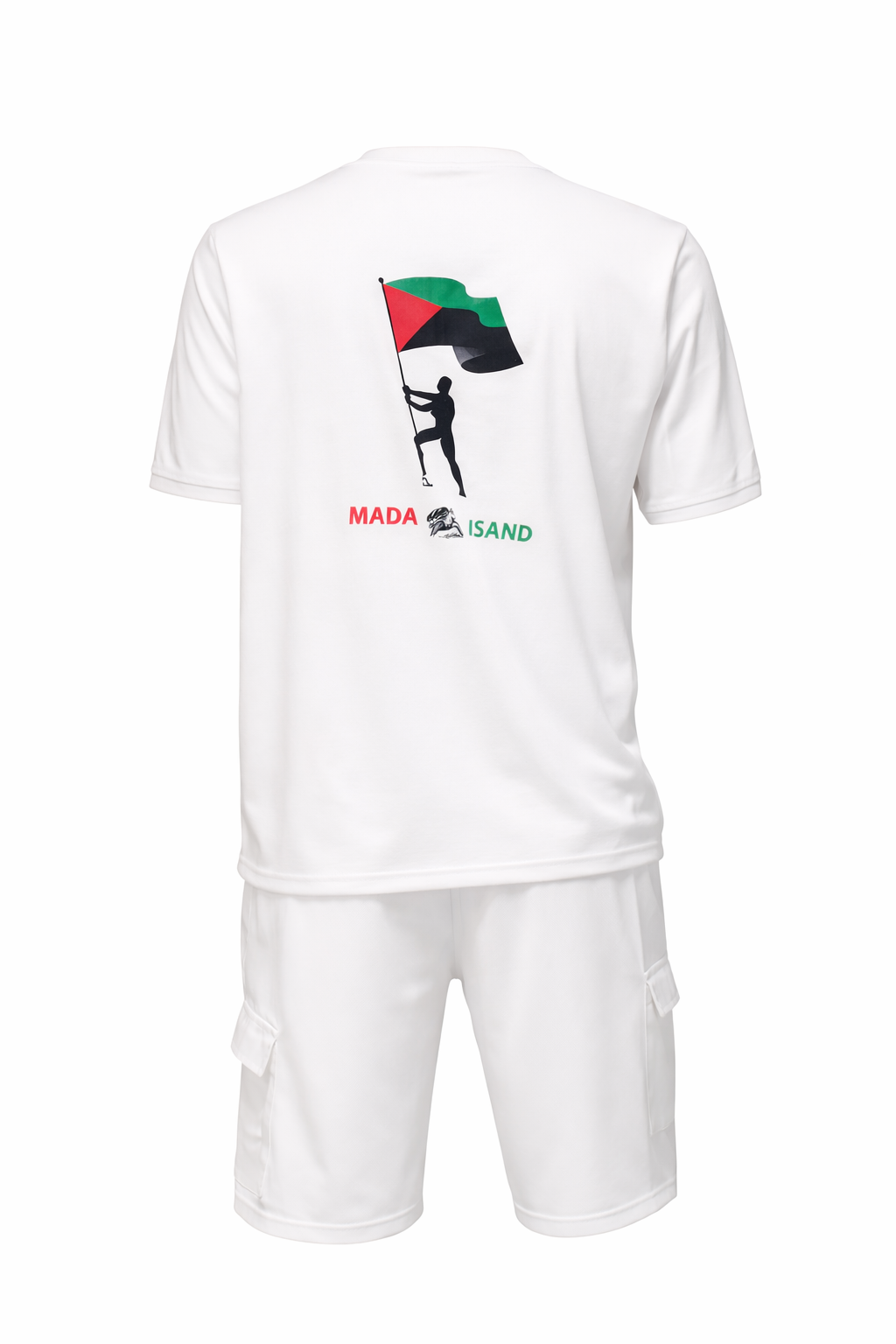Short MADA ISLAND – Style Tropical Premium Blanc