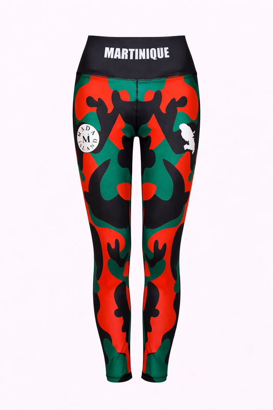 Legging Femme Martinique rouge vert noir