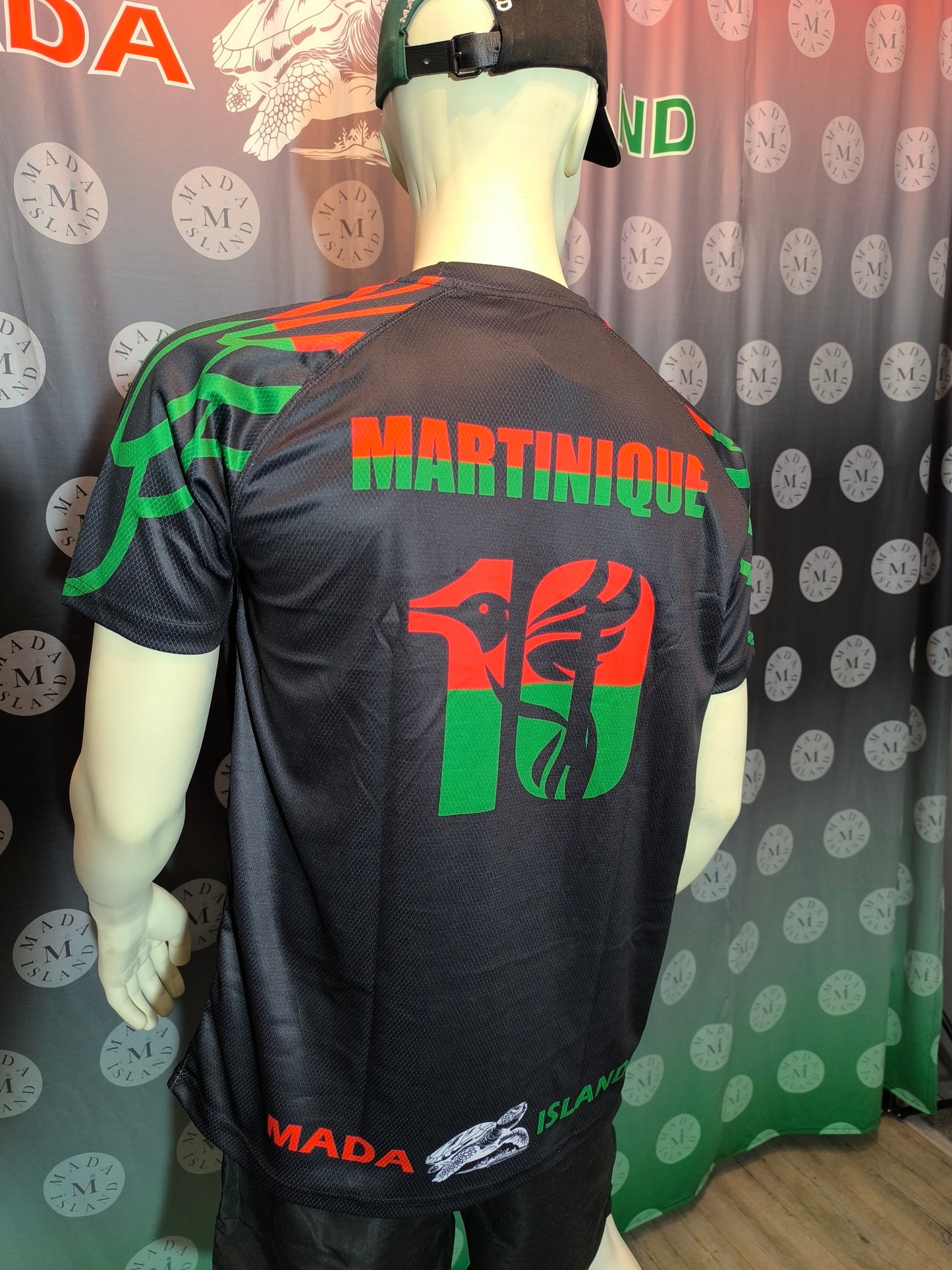 Exclusivité Maillot Football Martinique Rouge Vert Noir