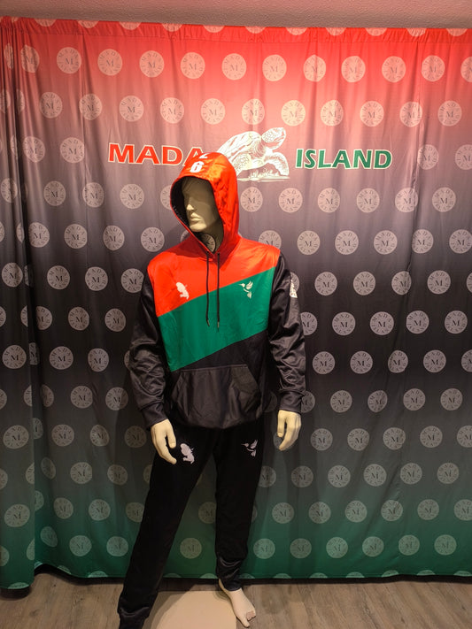 Ensemble Survêtement Martinique rouge vert noir