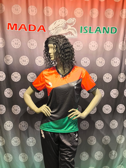 Maillot de football T-shirt Seul Martinique rouge vert noir