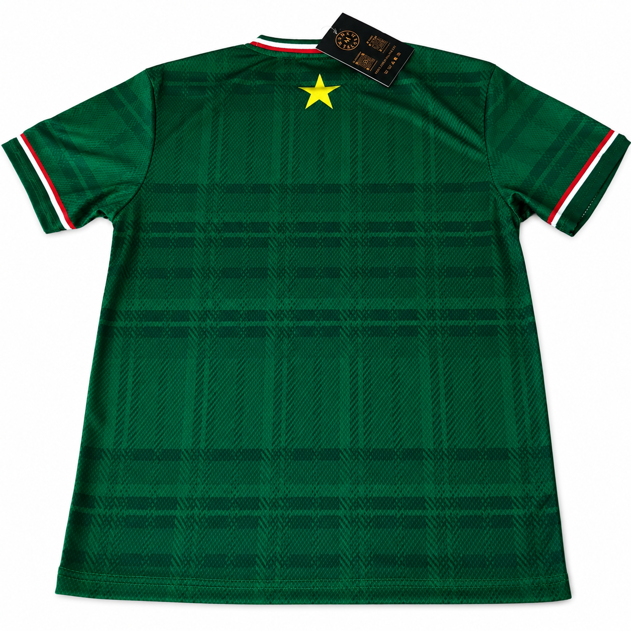 Maillot Madras Signature Mada Island pour homme, femme et enfant Guadeloupe de dos avec etoile 